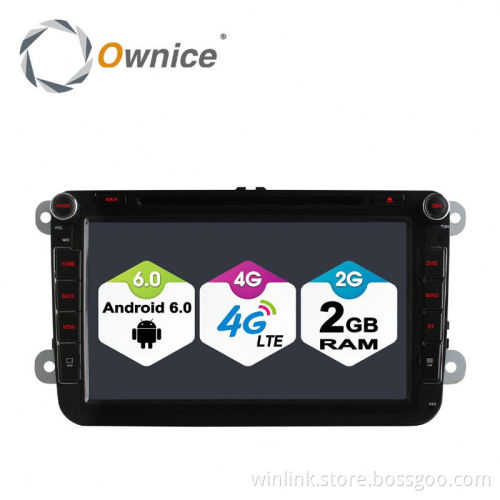 Wholwsale ownice Quad core android 6.0 car audio player for VW PASSAT GOLF POLO support rear camera dvr Mirror